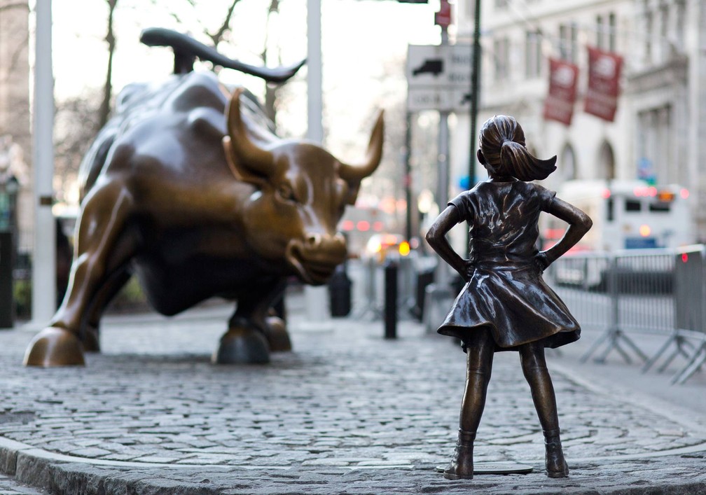 Garota destemida, estátua em Wall Street